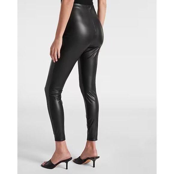 Express Super High Waisted Faux Leather Leggings XL - Picture 3 of 6